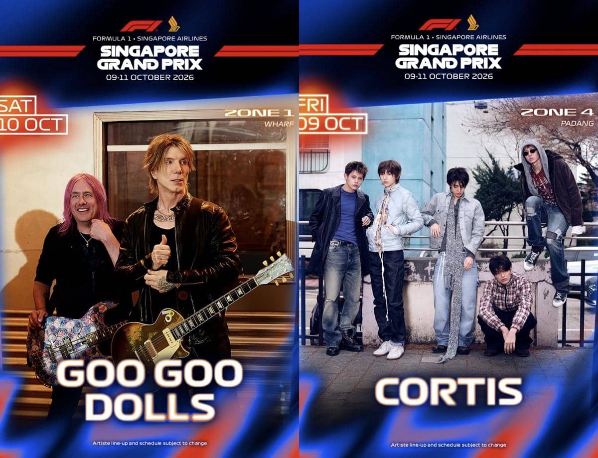 Lineup F1 Singapore Grand Prix 2026, Goo Goo Dolls hingga CORTIS