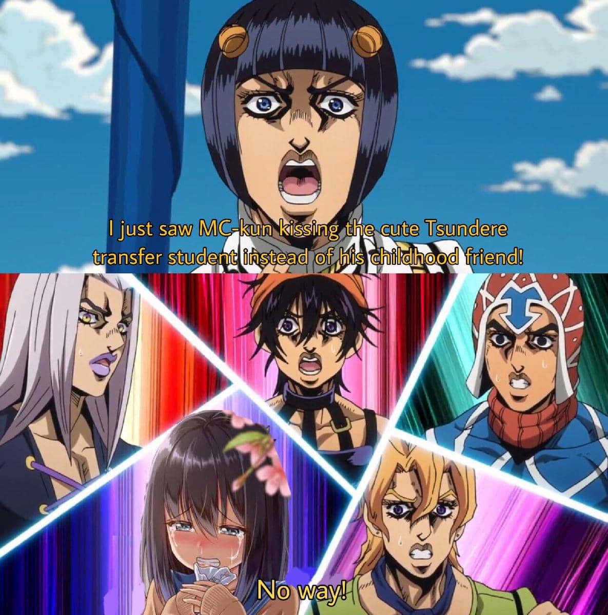 meme anime tentang patah hati