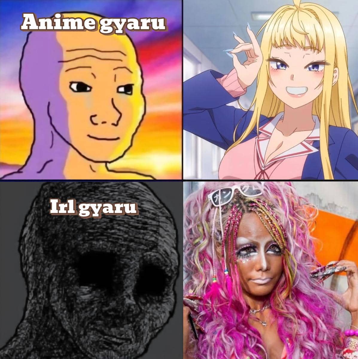 meme anime tentang karakter gyaru