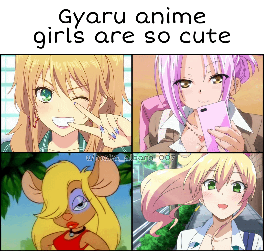 meme anime tentang karakter gyaru