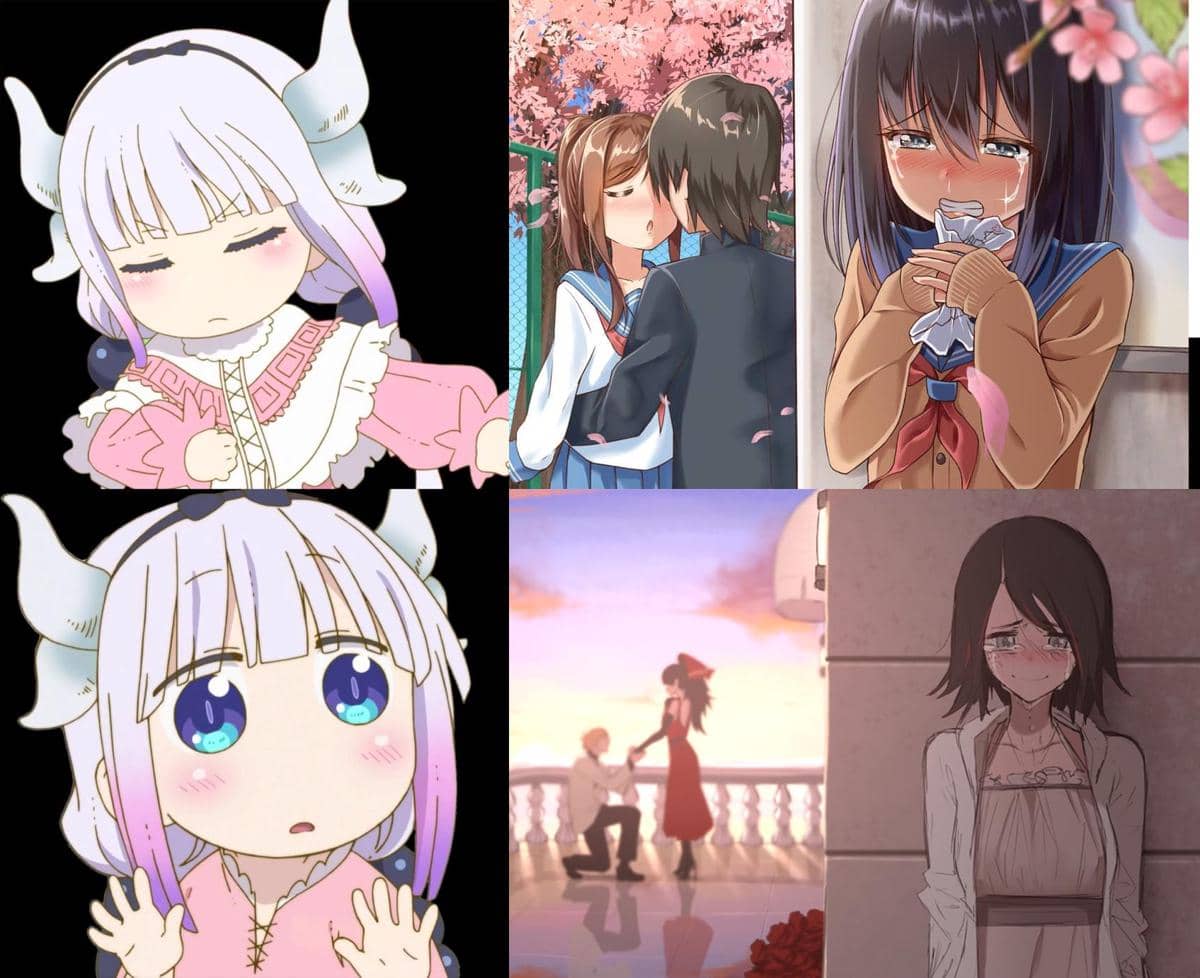meme anime tentang patah hati
