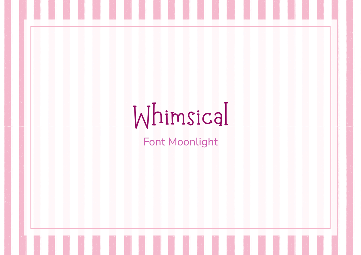Ilustrasi font Moonlight