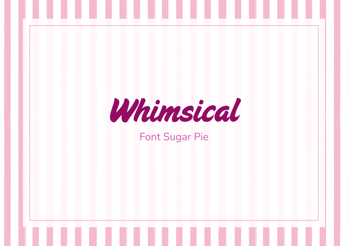 Ilustrasi font Sugar Pie