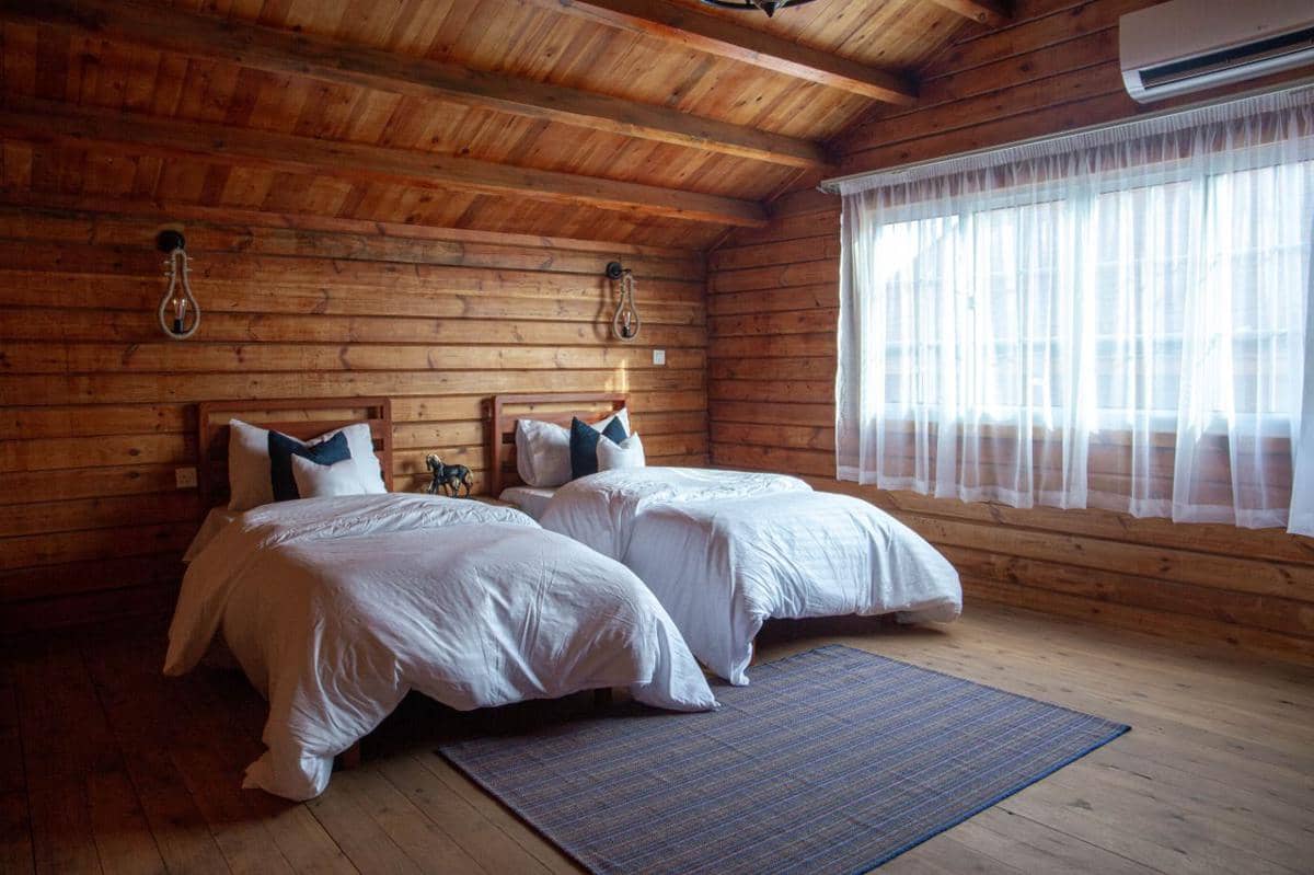 ilustrasi kamar tidur dengan sentuhan kayu