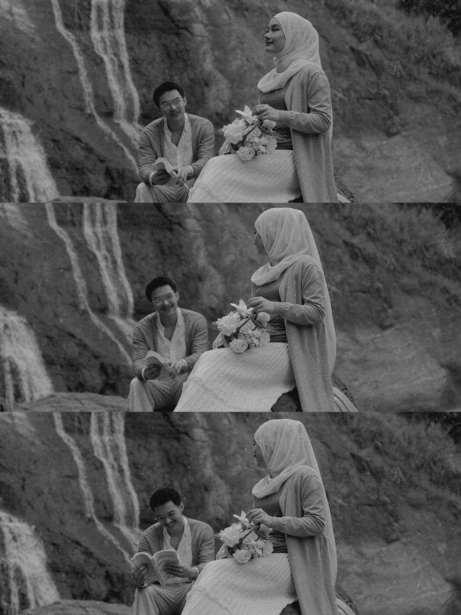 Dinda Hauw-Rey Mbayang rayakan anniversary di Curug Cikanteh