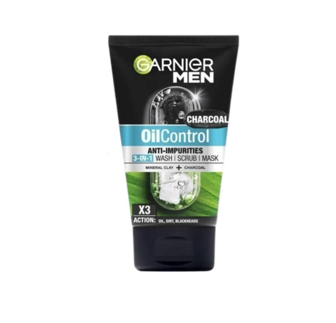 Garnier Men Turbo Light Oil Control Charcoal 3-in-1 Charcoal