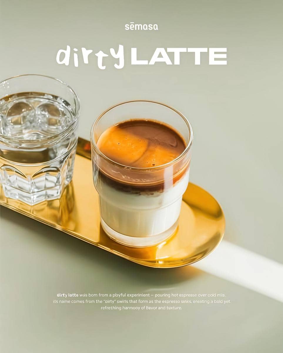 dirty latte di Semasa Kopi