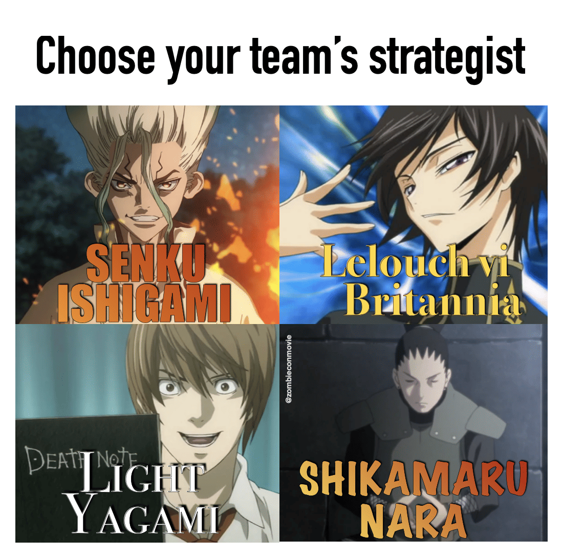 meme anime tentang strategi