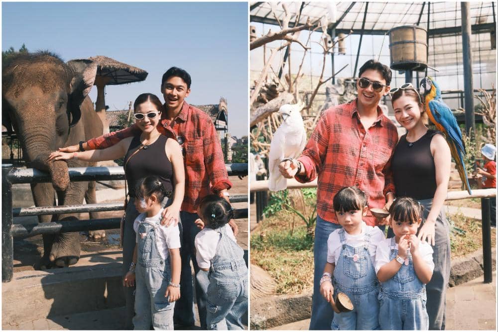 10 Potret Keluarga Felicya Angelista ke Lembang Park Zoo, Happy!