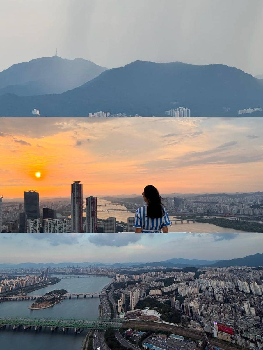 Marcella Zalianty menikmati sunset dari 63 SkyPicnic