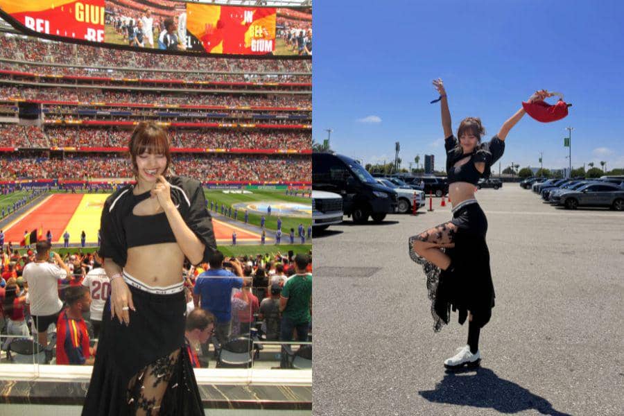 Look Lisa BLACKPINK Nonton Pertandingan Belgia vs. Spanyol, Trendy!