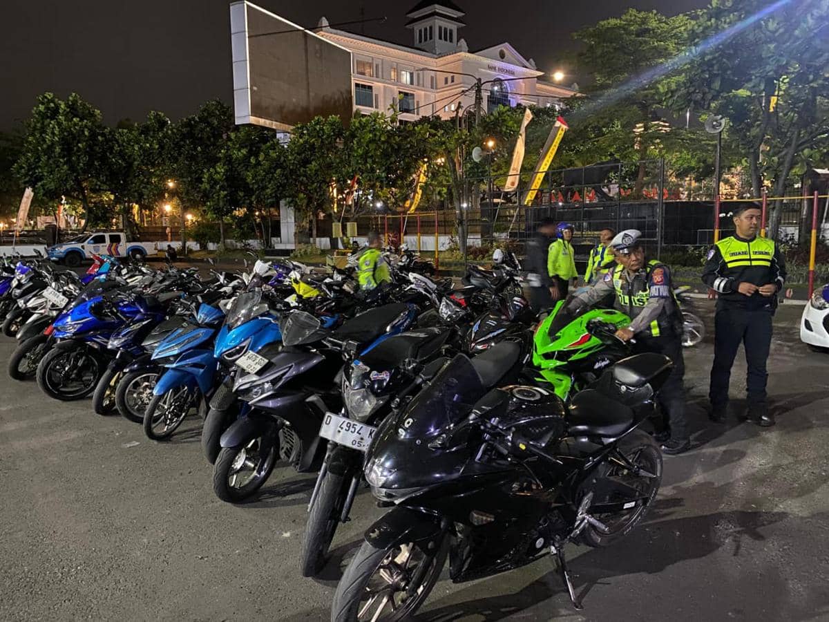 178 Pemotor Berknalpot Brong Ditahan Polrestabes Bandung