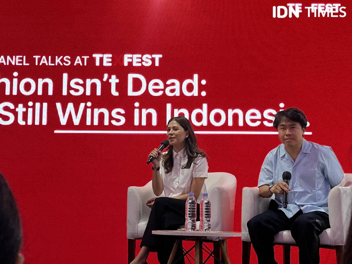 Talkshow di ajang Textile Festival bertajuk Fashion Isn't Dead: Why Retail Still Wins in Indonesia pada Sabtu (11/7/2026) di Nirmana Falateh