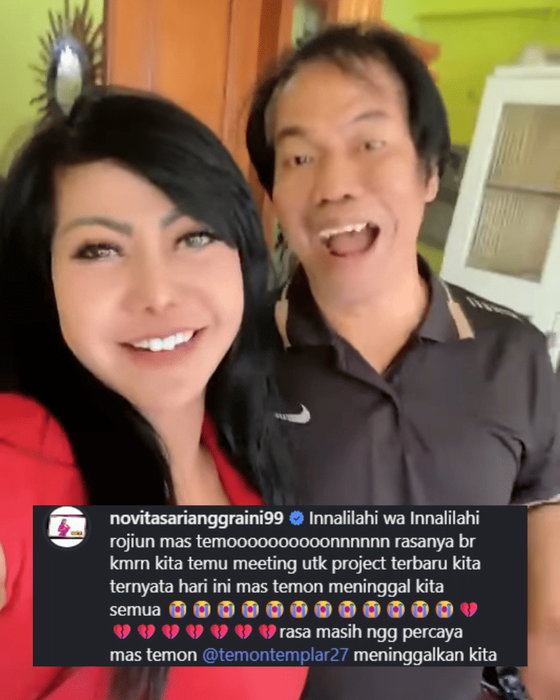 Ungkapan dukacita dari kalangan artis untuk Temon (instagram.com/novitasarianggraini99)