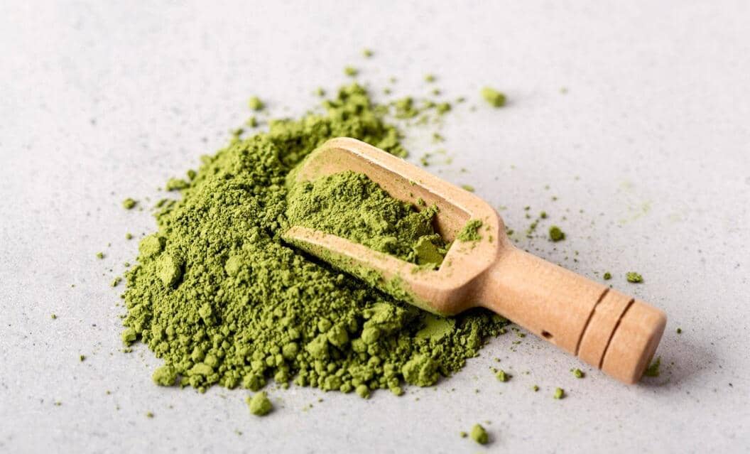 ilustrasi bubuk matcha