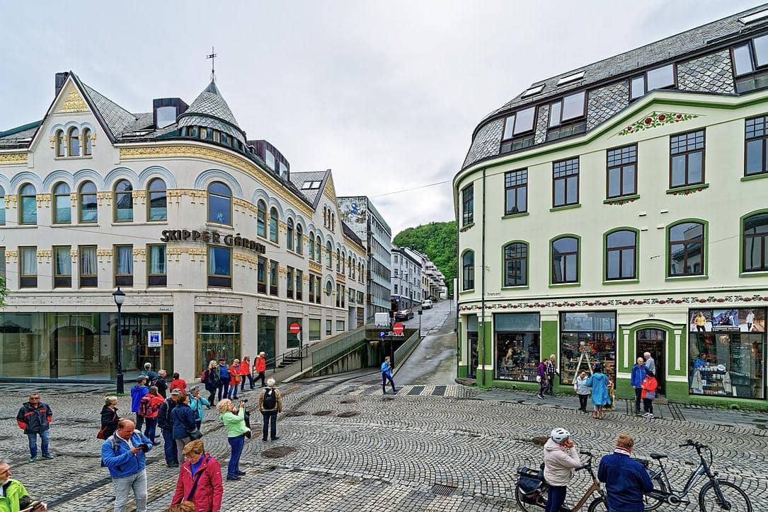 The Art Nouveau town of Alesund.