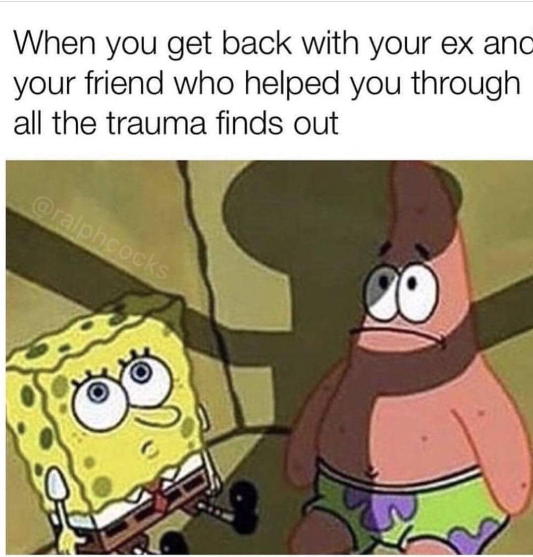 meme SpongeBob tentang mantan pacar