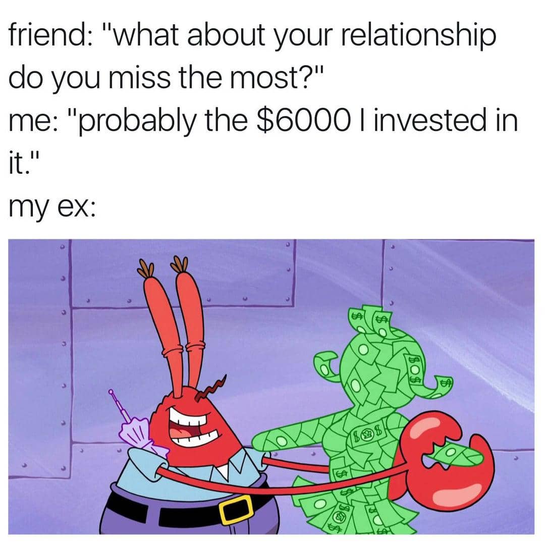 meme SpongeBob tentang mantan pacar