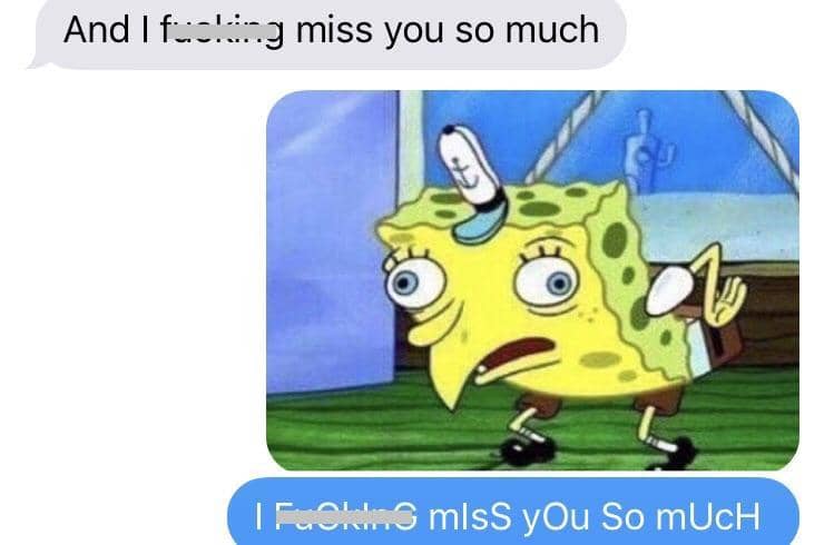 meme SpongeBob tentang mantan pacar