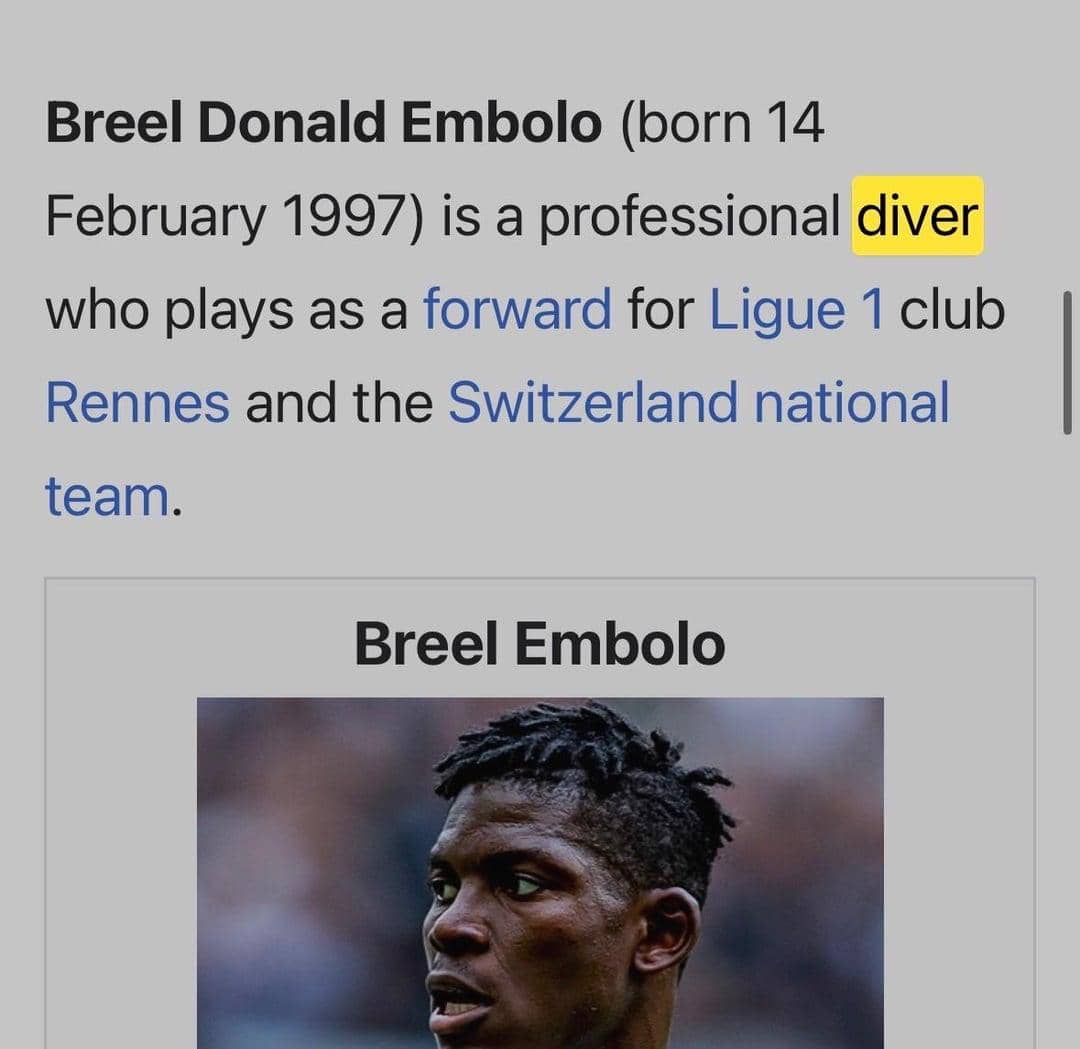 meme Embolo diving