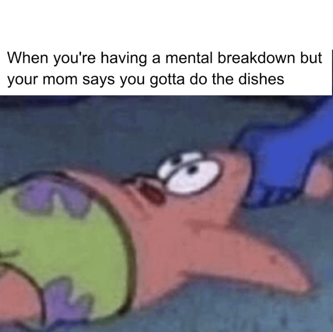 meme kartun tentang kena mental