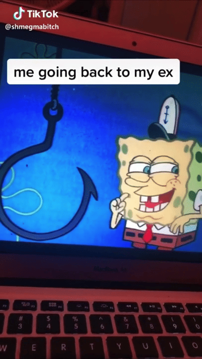 meme SpongeBob tentang mantan pacar