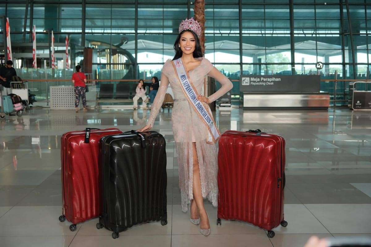 potret keberangkatan Agnes Rahajeng ke ajang Miss Supranational 2026
