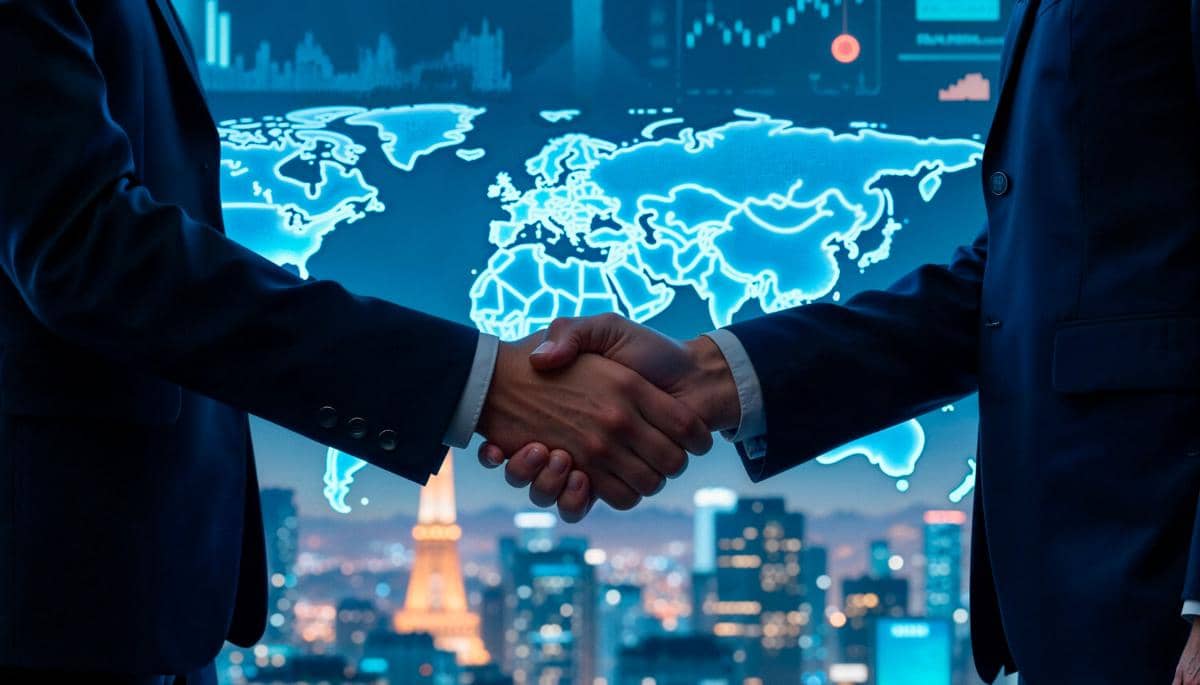 ilustrasi investor, investasi, deal, jabat tangan