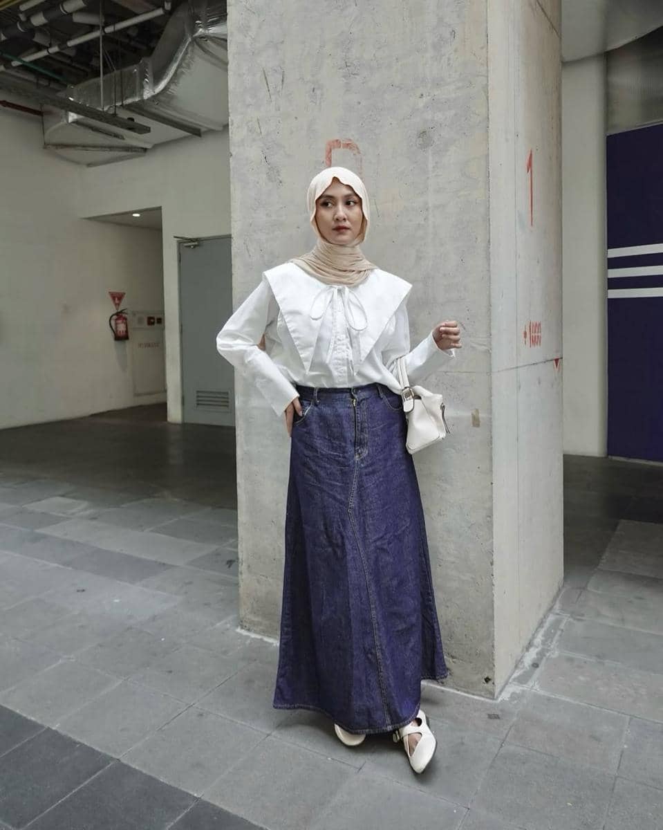 ide padu padan blouse ala selebgram Inas Rana