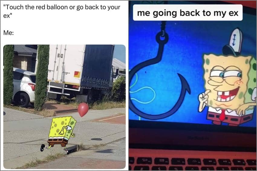 8 Meme SpongeBob tentang Mantan Pacar, Minta Balikan?
