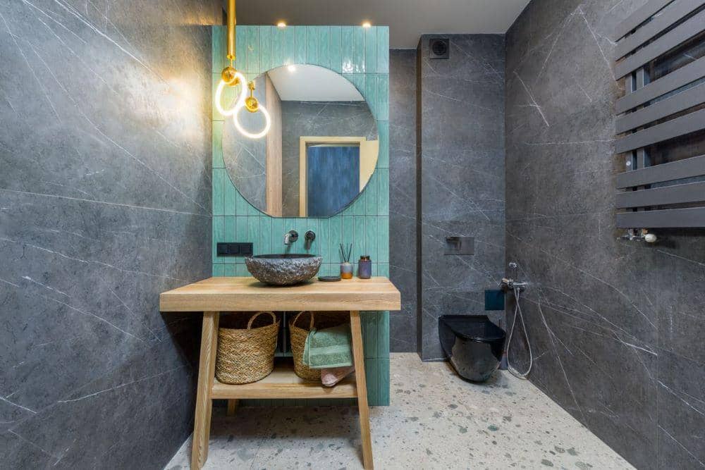 ilustrasi kamar mandi ala resort