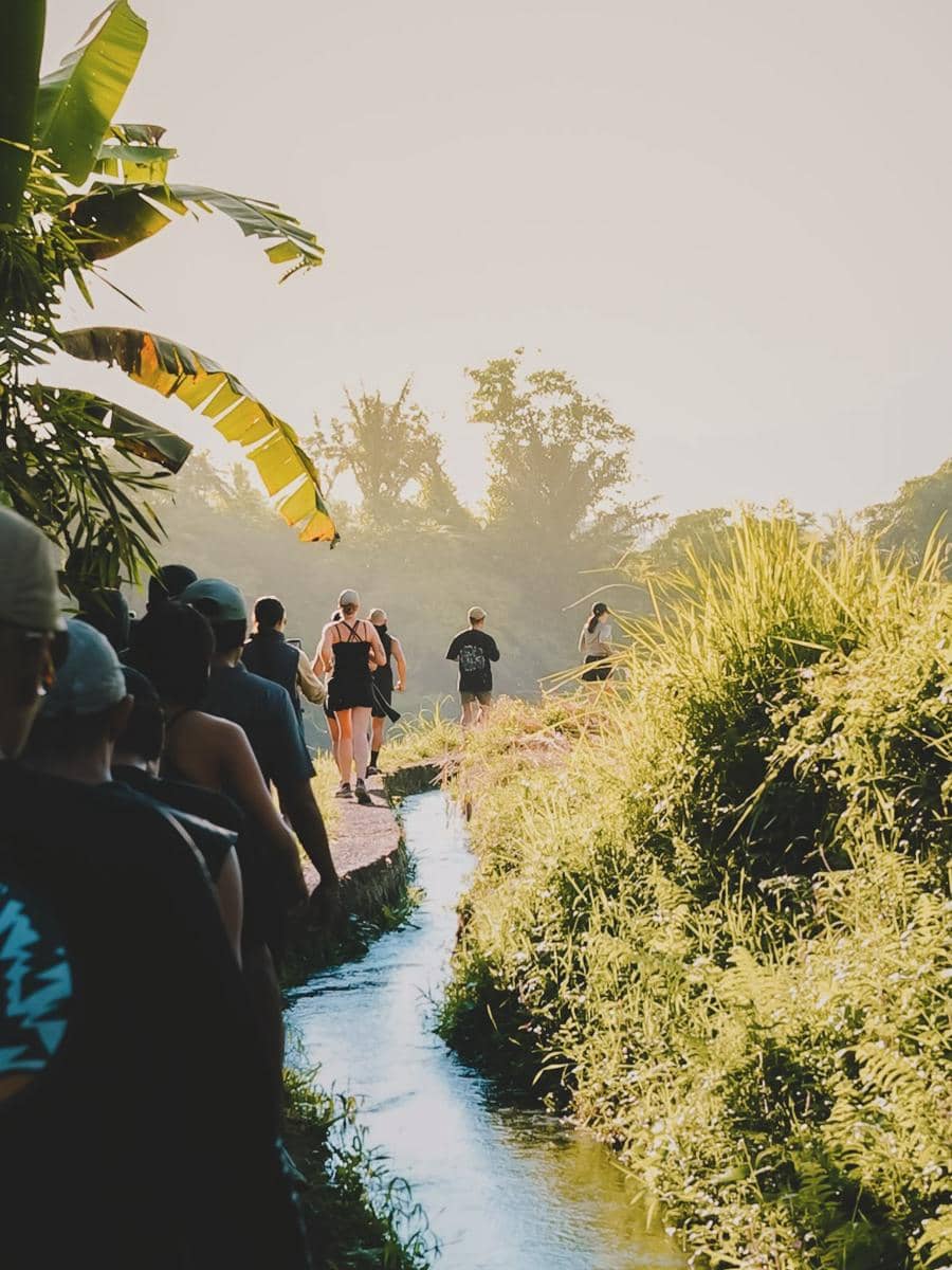 Tatjana Saphira ikutan trail run di Desa Jatiluwih