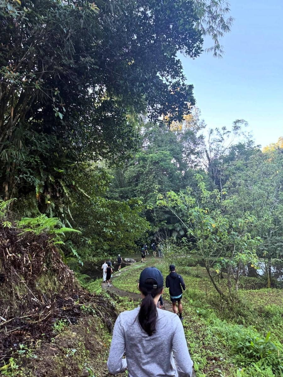 Tatjana Saphira ikutan trail run di Desa Jatiluwih