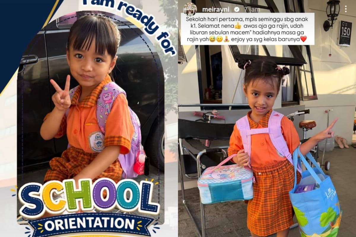 Hari pertama anak Meirayni masuk sekolah