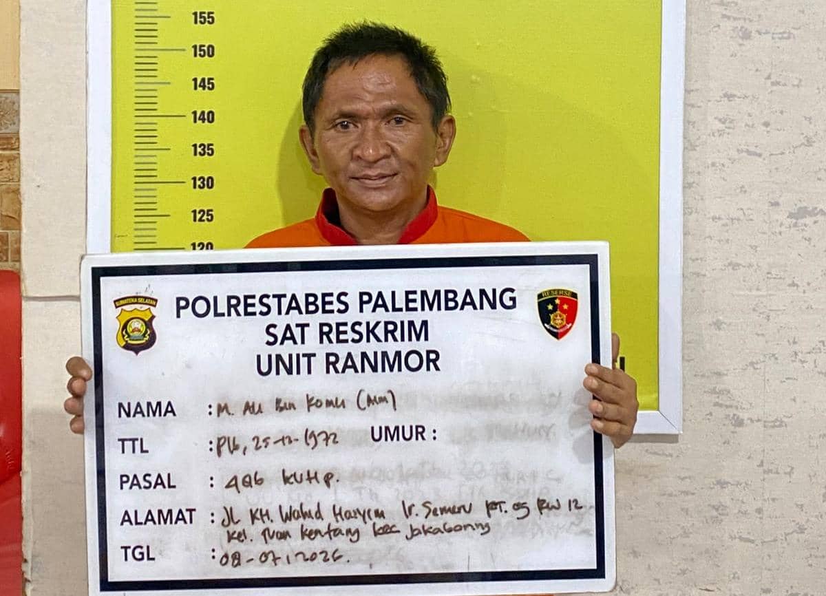Nekat Larikan Motor Teman, Pria di Palembang Ditangkap Polisi