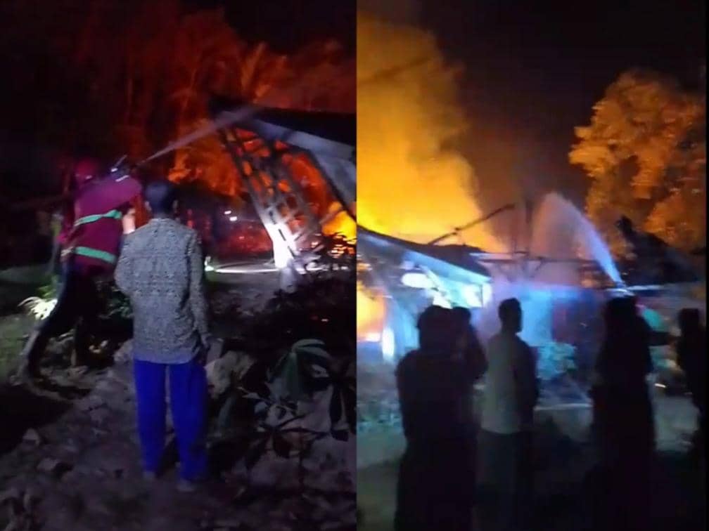 Rumah Terbakar, Pasutri Lansia di Lamsel Ditemukan Tewas Berpelukan