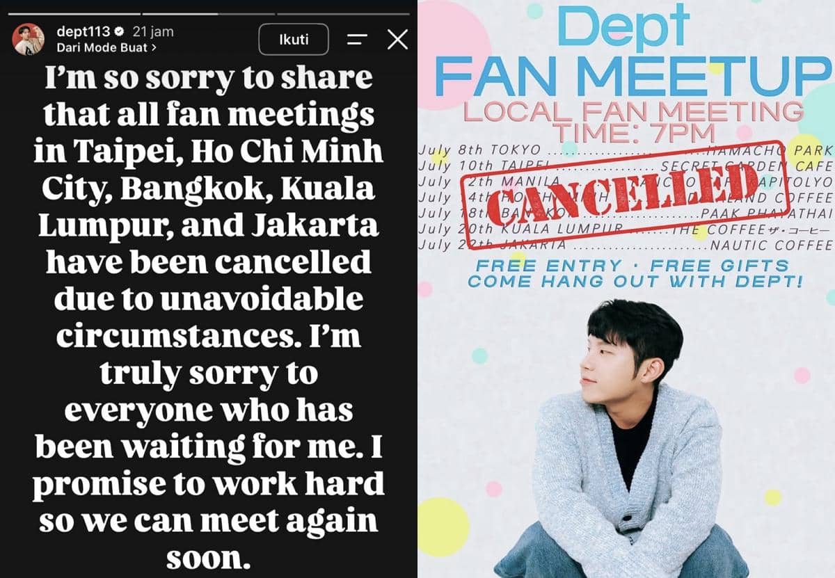 Dept Batalkan Fan Meeting di Beberapa Kota Asia Termasuk Jakarta, Why?