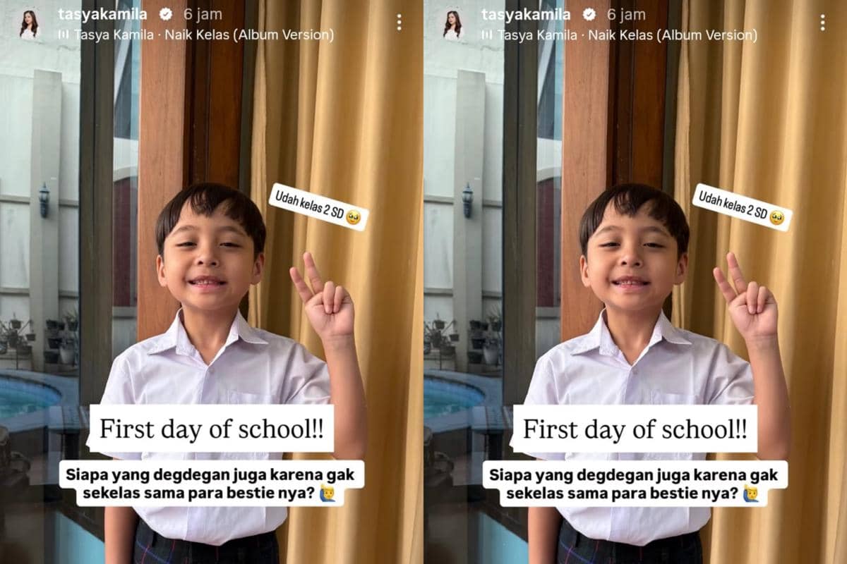 Hari pertama anak Tasya Kamila masuk sekolah