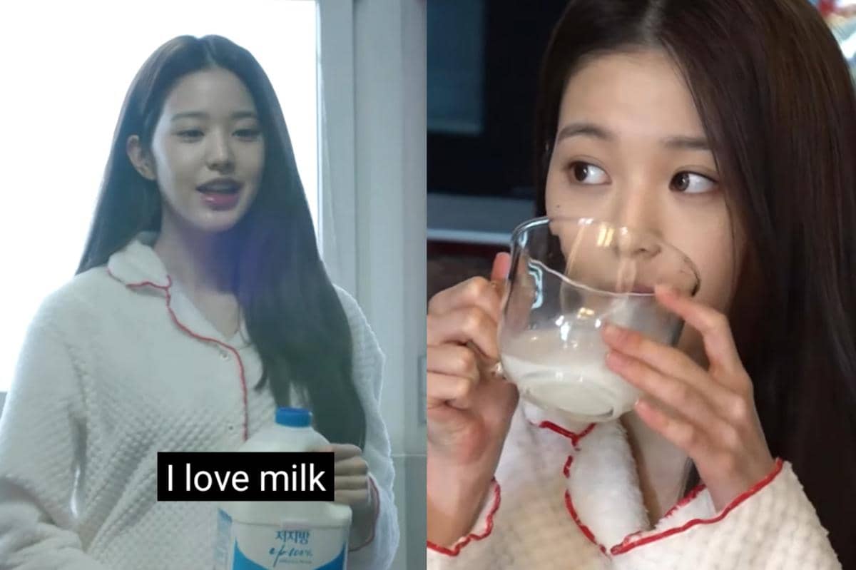 Jang Wonyoung IVE suka meminum susu low fat di pagi hari