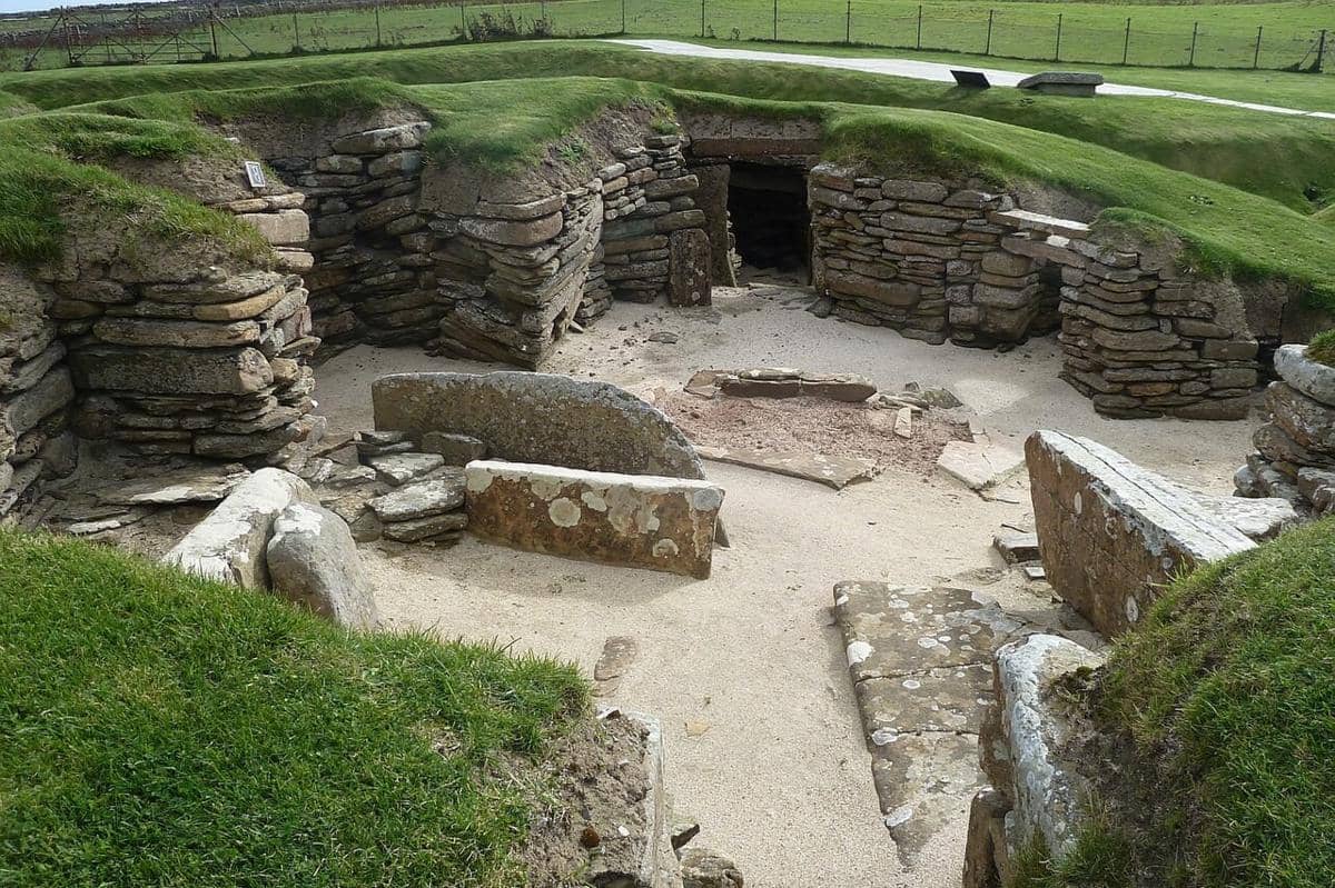 Rumah nomor 8 di Skara Brae, Skotlandia