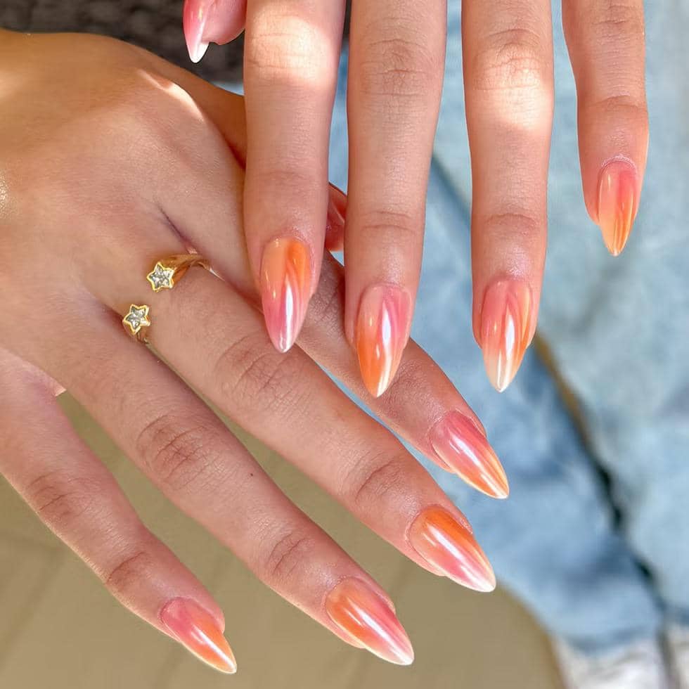 Inspirasi nail art golden hour