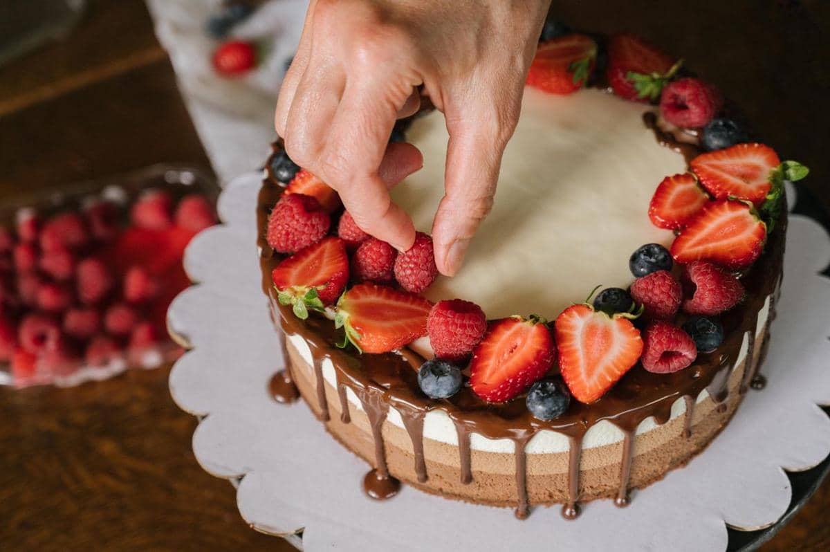 ilustrasi baking, cake, makanan manis
