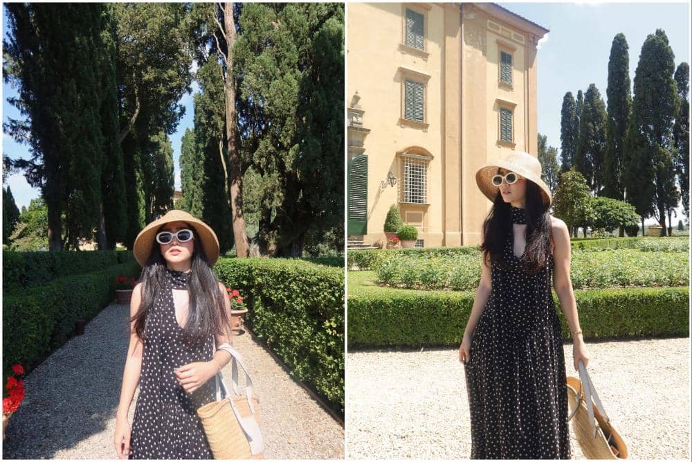 10 Potret Febby Rastanty saat Liburan di Tuscany, pakai Dress Polkadot