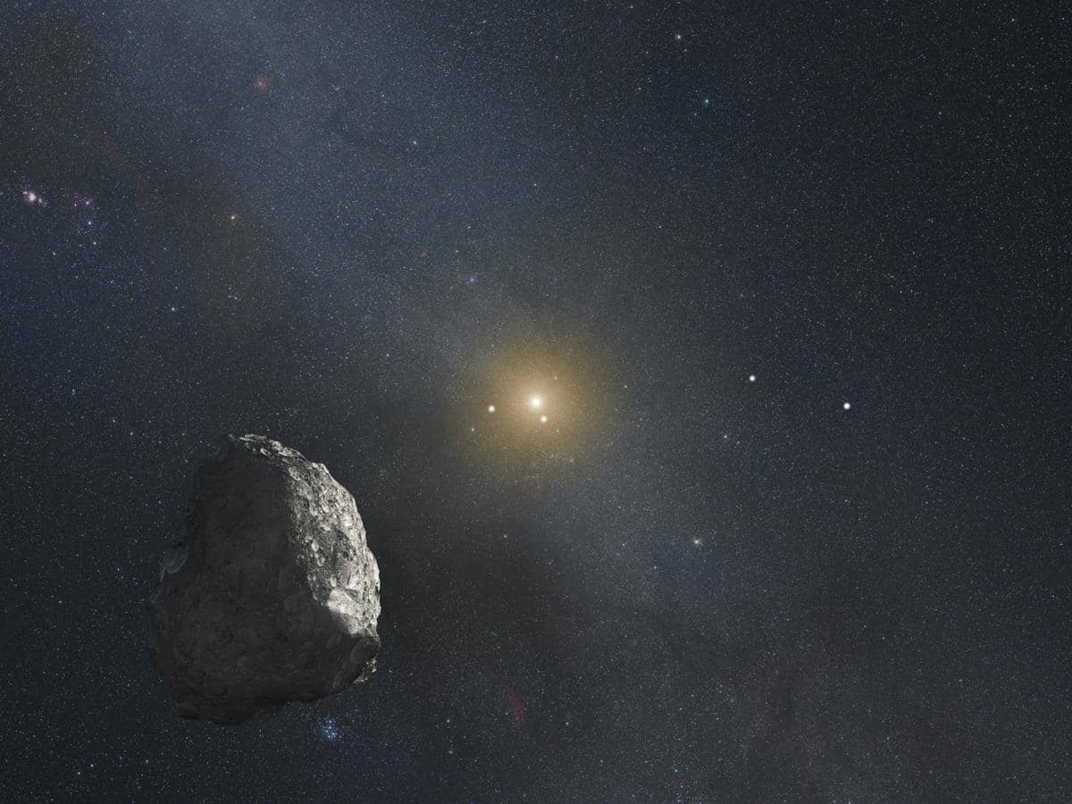 ilustrasi asteroid 8 Flora