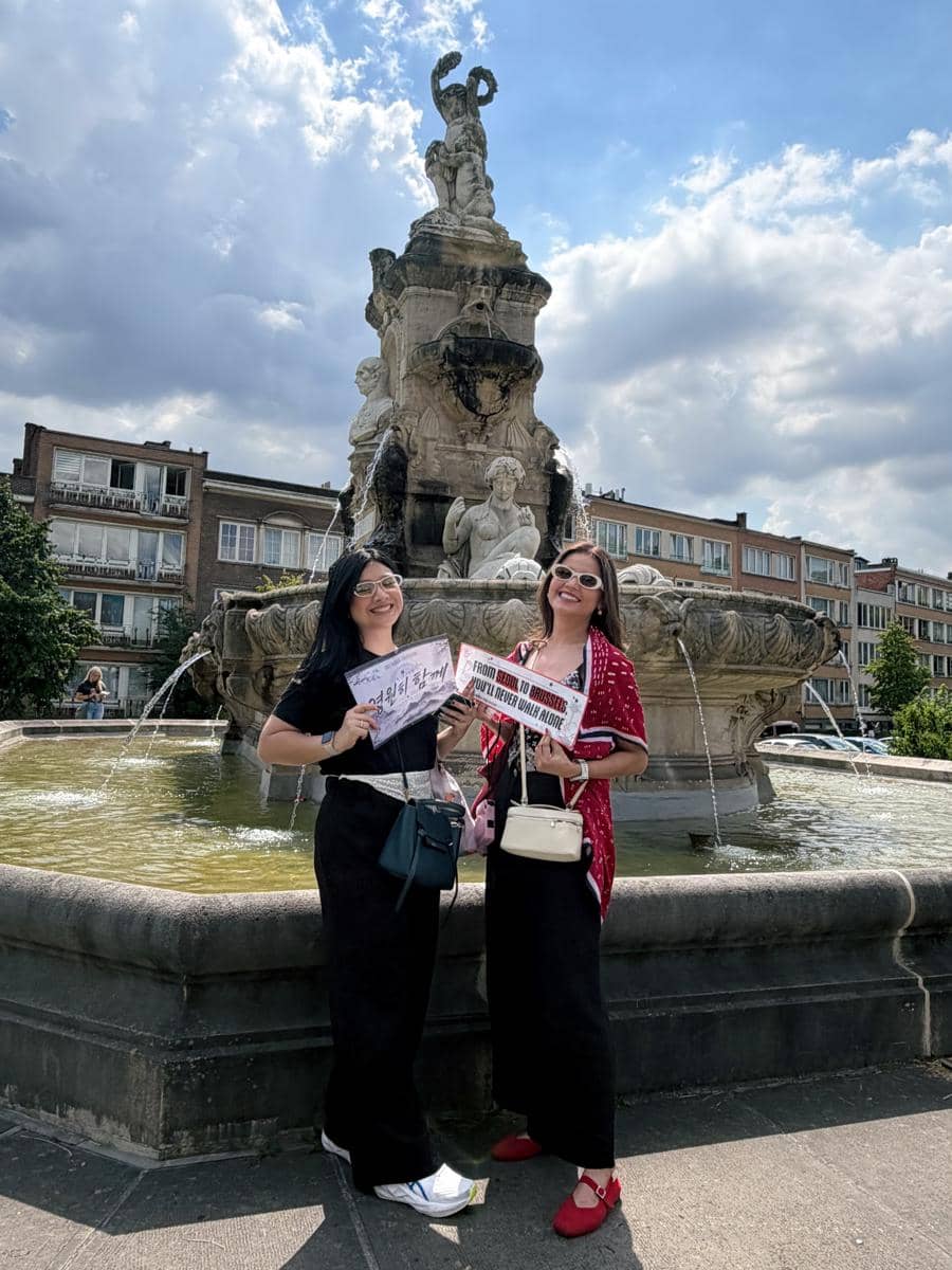 Yunita Siregar jalan-jalan di Brussel.