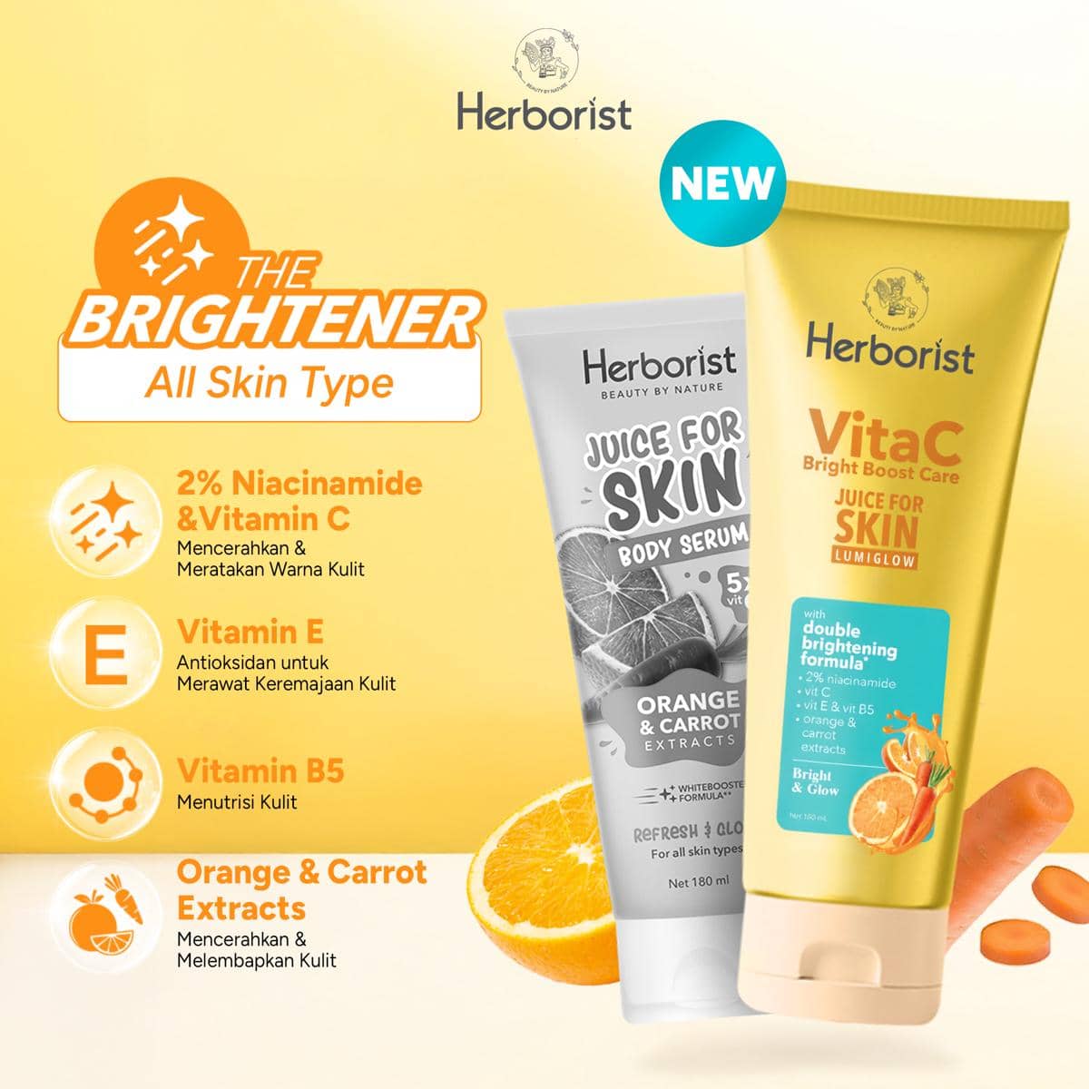 Herborist Vita C Juice For Skin Lumiglow Body Serum