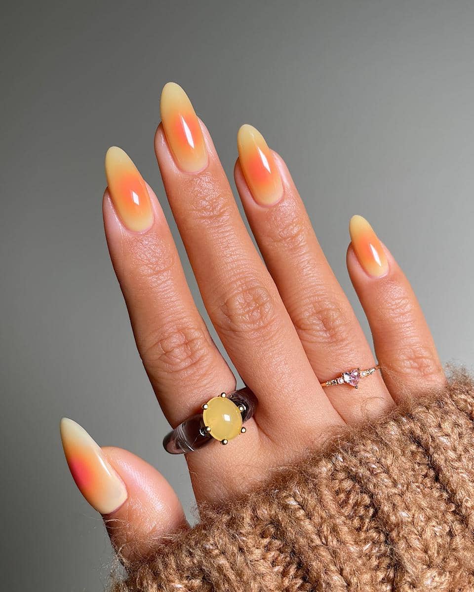 Inspirasi nail art golden hour