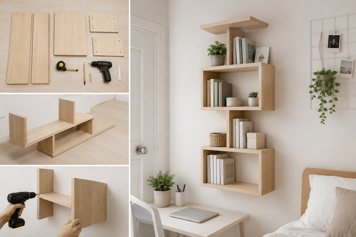DIY Rak Buku Minimalis untuk Kamar Sempit, Bikin Lebih Efisien!