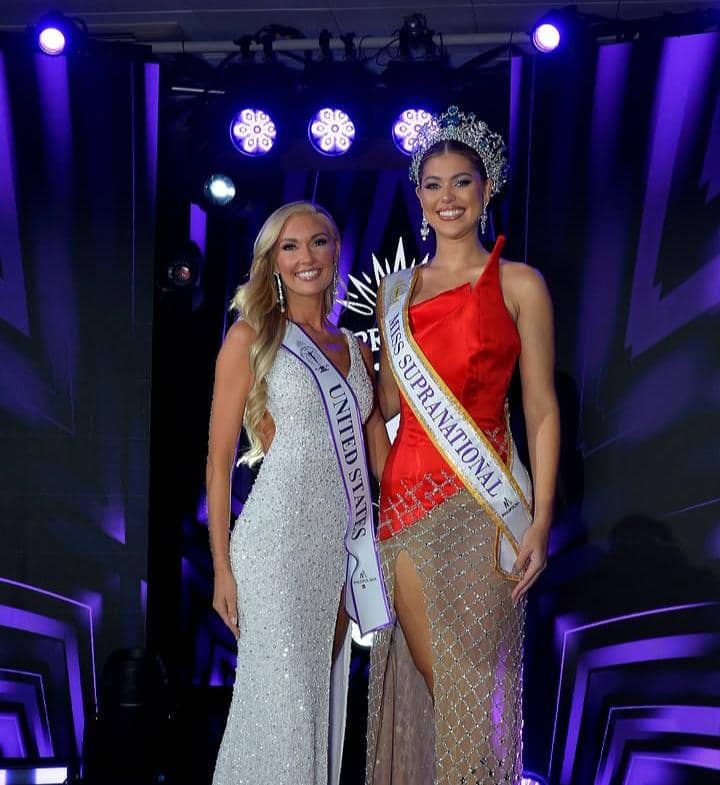 Potret sashing ceremony perwakilan amerika di ajang miss supranational 2026