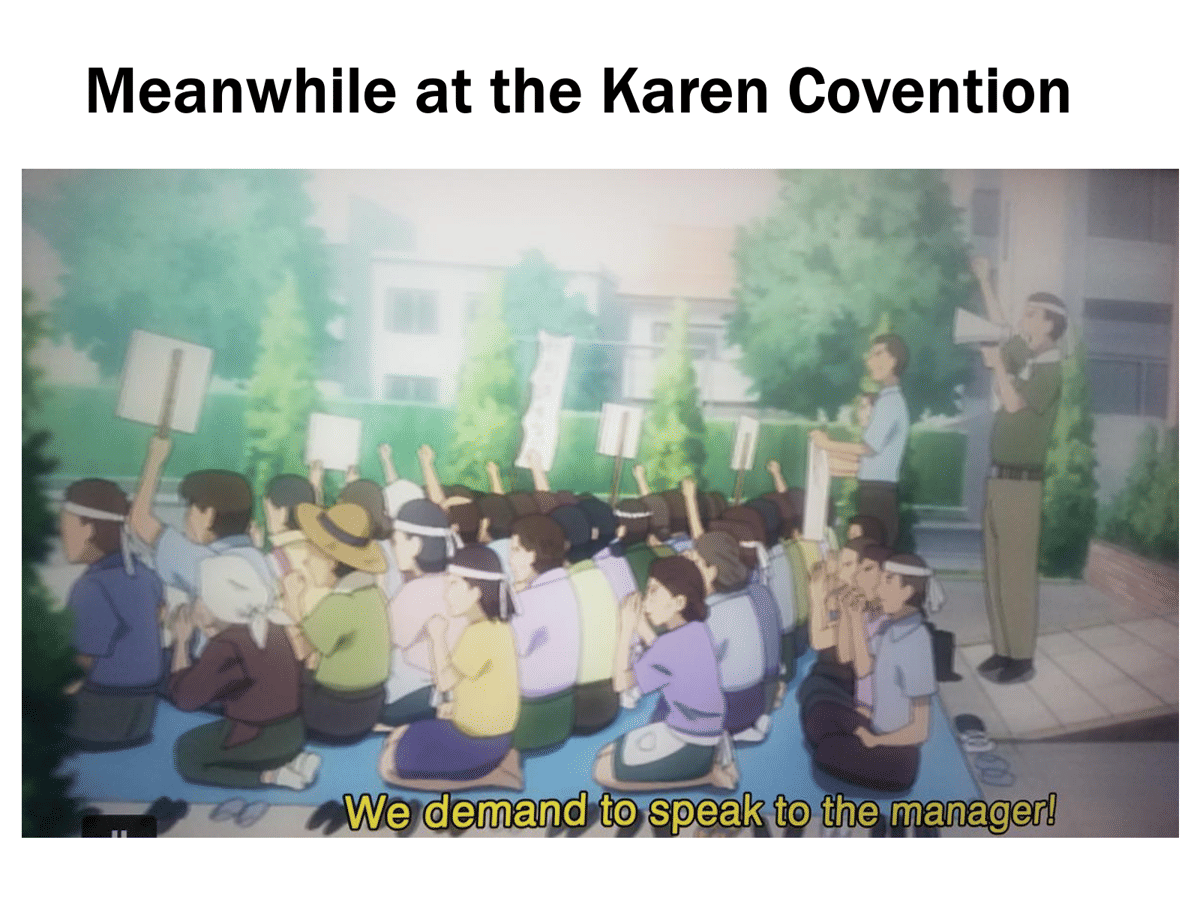 8 Meme Anime tentang Acara, Ada Pertemuan para Karen?